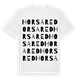 White t-shirt med Horsared ordlek t-shirt