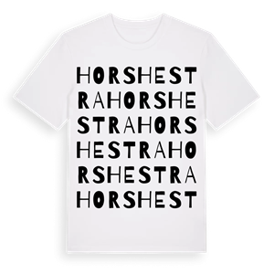 Horshestra ordlek t-shirt – ekologisk bomull t-shirt från Pinshirt