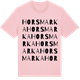 Pink Cotton t-shirt med Horsmarka ordlek t-shirt