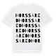 White t-shirt med Horssared ordlek t-shirt
