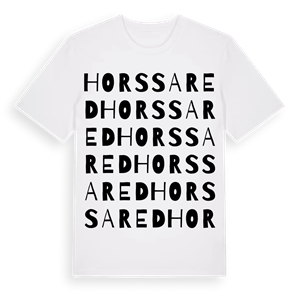 Horssared ordlek t-shirt – ekologisk bomull t-shirt från Pinshirt