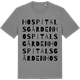 Mid Heather Gray t-shirt med Hospitalsgården ordlek t-shirt