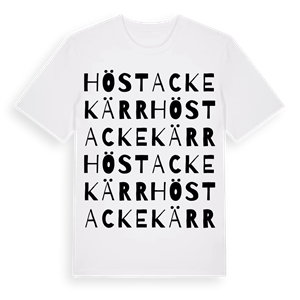 Höstackekärr ordlek t-shirt – ekologisk bomull t-shirt från Pinshirt