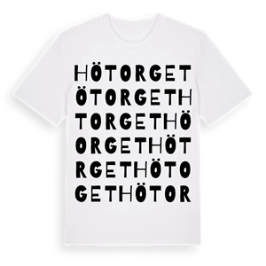 Hötorget ordlek t-shirt – ekologisk bomull t-shirt från Pinshirt
