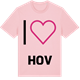 Pink Cotton t-shirt med Jag älskar Hov t-shirt stort tryck