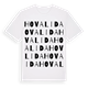 White t-shirt med Hovalida ordlek t-shirt