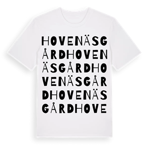 Hovenäs gård ordlek t-shirt – ekologisk bomull t-shirt från Pinshirt