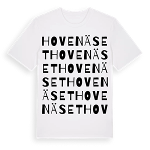 Hovenäset ordlek t-shirt – ekologisk bomull t-shirt från Pinshirt