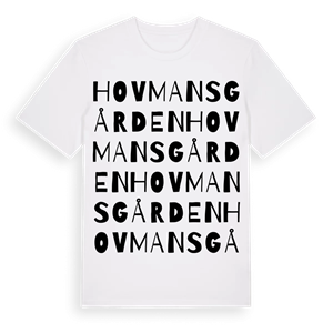 Hovmansgården ordlek t-shirt – ekologisk bomull t-shirt från Pinshirt