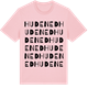 Pink Cotton t-shirt med Hudened ordlek t-shirt