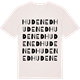 Vintage White t-shirt med Hudened ordlek t-shirt
