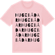 Pink Cotton t-shirt med Huge bådar ordlek t-shirt