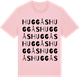 Pink Cotton t-shirt med Huggås ordlek t-shirt