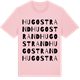 Pink Cotton t-shirt med Hugostrand ordlek t-shirt