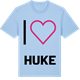 Blue Soul t-shirt med Jag älskar Huke t-shirt stort tryck