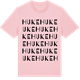 Pink Cotton t-shirt med Huke ordlek t-shirt