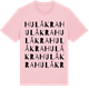 Pink Cotton t-shirt med Hulåkra ordlek t-shirt