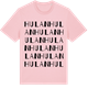 Pink Cotton t-shirt med Hulan ordlek t-shirt
