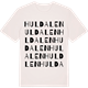 Vintage White t-shirt med Huldalen ordlek t-shirt