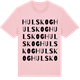 Pink Cotton t-shirt med Hulskog ordlek t-shirt