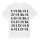 White t-shirt med Hulskulle ordlek t-shirt
