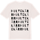 Vintage White t-shirt med Hultekärr ordlek t-shirt