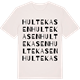 Vintage White t-shirt med Hultekasen ordlek t-shirt