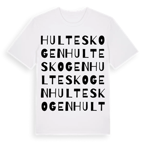 Hulteskogen ordlek t-shirt – ekologisk bomull t-shirt från Pinshirt