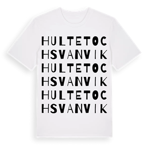 Hultet och Svanvik ordlek t-shirt – ekologisk bomull t-shirt från Pinshirt
