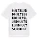 White t-shirt med Hultslund ordlek t-shirt