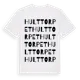 White t-shirt med Hulttorpet ordlek t-shirt