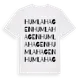 White t-shirt med Humlahagen ordlek t-shirt