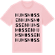 Pink Cotton t-shirt med Humsmossen ordlek t-shirt
