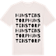 Vintage White t-shirt med Humstenstorp ordlek t-shirt