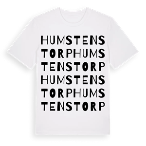 Humstenstorp ordlek t-shirt – ekologisk bomull t-shirt från Pinshirt