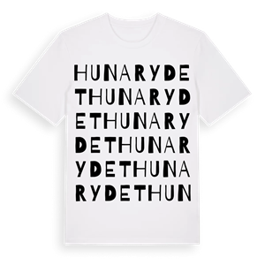 Hunarydet ordlek t-shirt – ekologisk bomull t-shirt från Pinshirt