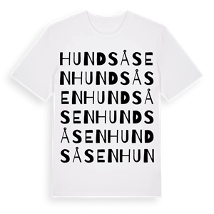 Hundsåsen ordlek t-shirt – ekologisk bomull t-shirt från Pinshirt