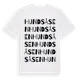 White t-shirt med Hundsåsen ordlek t-shirt