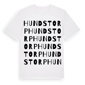 Hundstorp ordlek t-shirt – ekologisk bomull t-shirt från Pinshirt