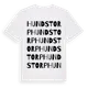 White t-shirt med Hundstorp ordlek t-shirt