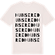 Vintage White t-shirt med Hunsered ordlek t-shirt