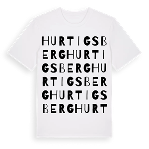 Hurtigsberg ordlek t-shirt – ekologisk bomull t-shirt från Pinshirt