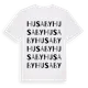 White t-shirt med Husaby ordlek t-shirt