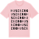 Pink Cotton t-shirt med Huseberg ordlek t-shirt