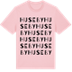 Pink Cotton t-shirt med Huseby ordlek t-shirt