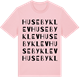 Pink Cotton t-shirt med Huseby klev ordlek t-shirt