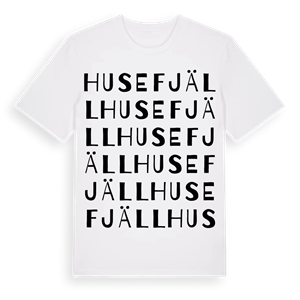 Husefjäll ordlek t-shirt – ekologisk bomull t-shirt från Pinshirt