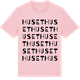 Pink Cotton t-shirt med Huset ordlek t-shirt