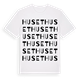 White t-shirt med Huset ordlek t-shirt