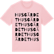 Pink Cotton t-shirt med Husgärdet ordlek t-shirt